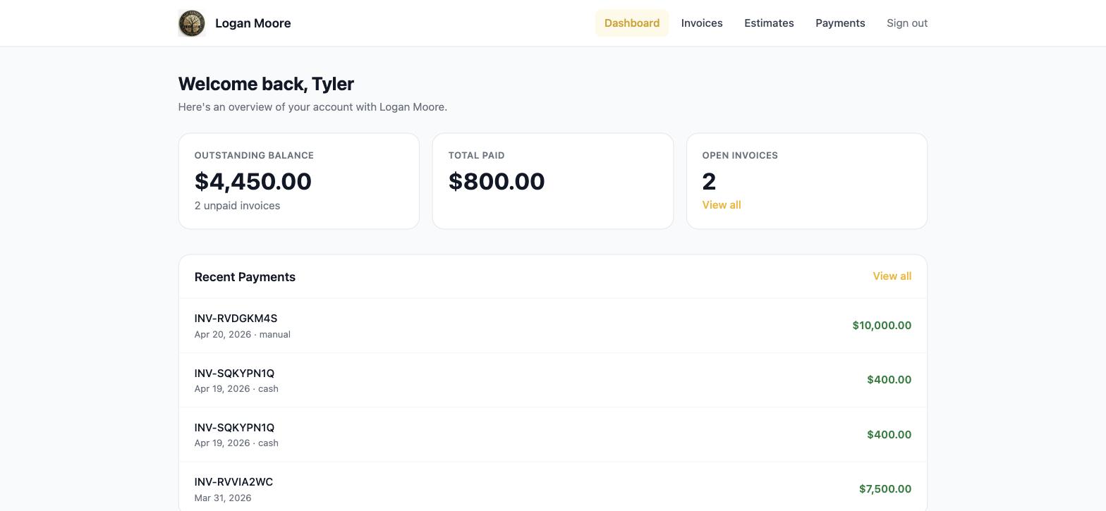 Client portal preview